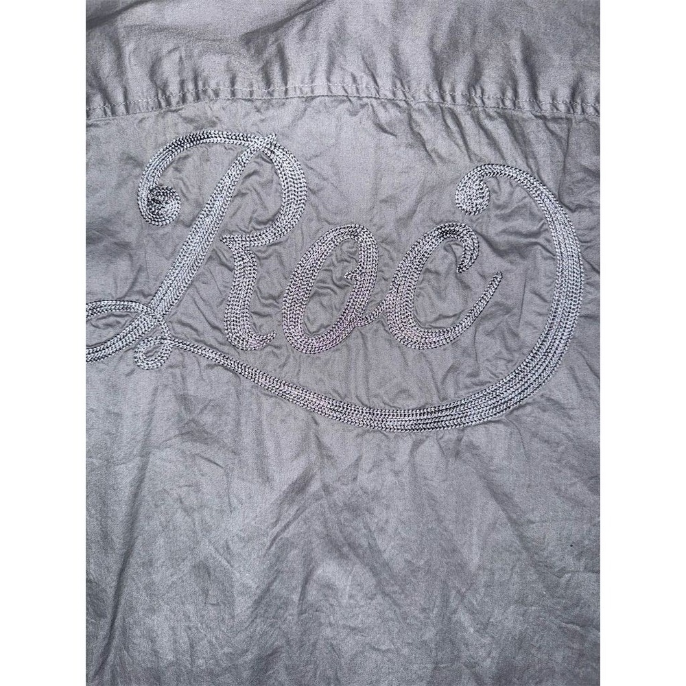 Rocawear Men's Big 3X Black Embroidered Button-Up Shirt S/S Y2K ROC embroidered - Picture 9 of 9